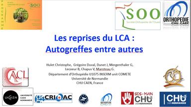 CONTROVERSE REPRISE DE LCAE : ALLOGREFFE vs RESTUS FEMORIS