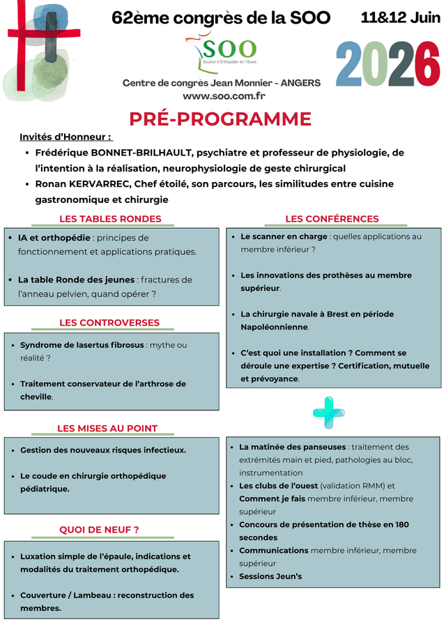PRÉPROGRAMME CONGRES 2026
