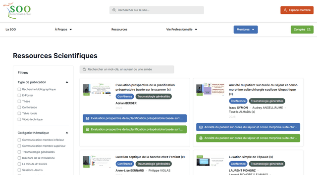 Retrouvez les conférences et travaux 2026 sur le site de la SOO